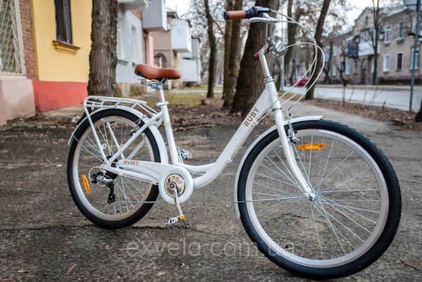 Велосипед городской Dorozhnik RUBY 26" белый