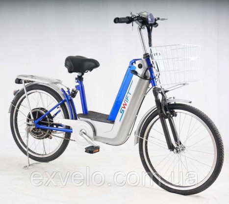 Електровелосипед VEGA Swift червоний, синій