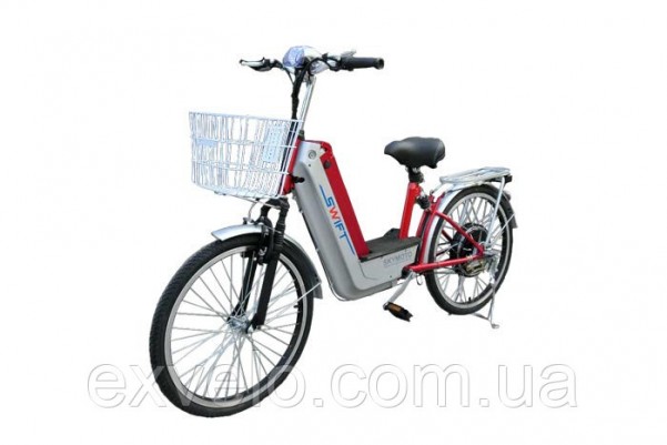 Електровелосипед VEGA Swift червоний, синій